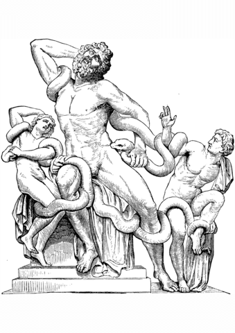 Laocoon And His Sons Coloring Page